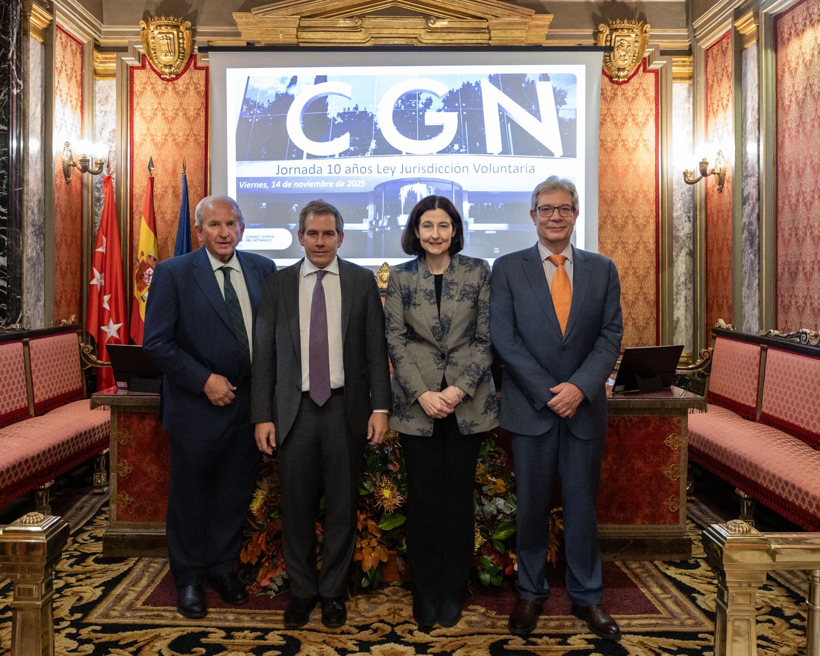 De izda. a dcha.: Ignacio Solís, Juan Pérez Hereza, Concepción Pilar Barrio Del Olmo y Salvador Torres.